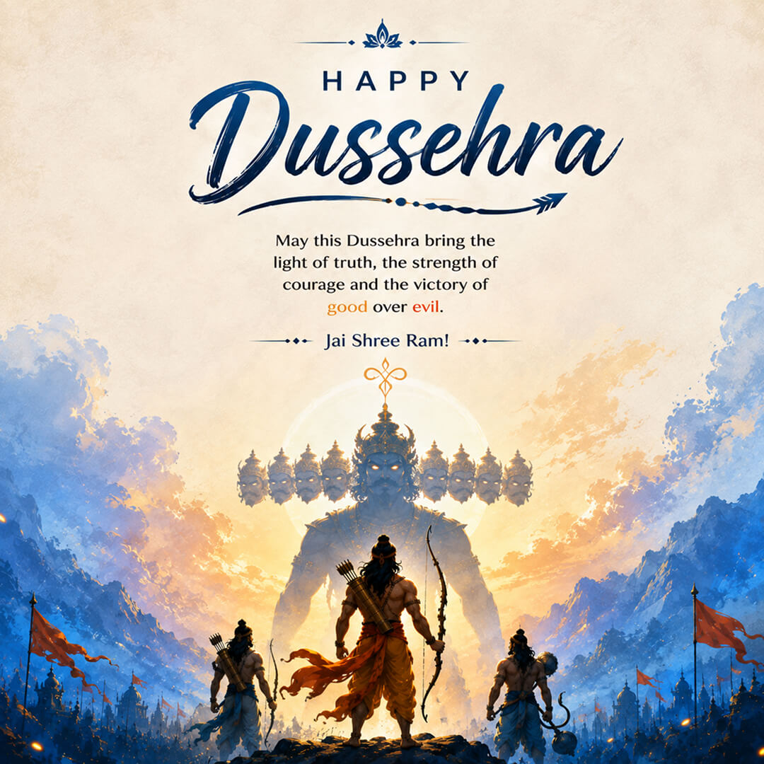 Dussehra poster template