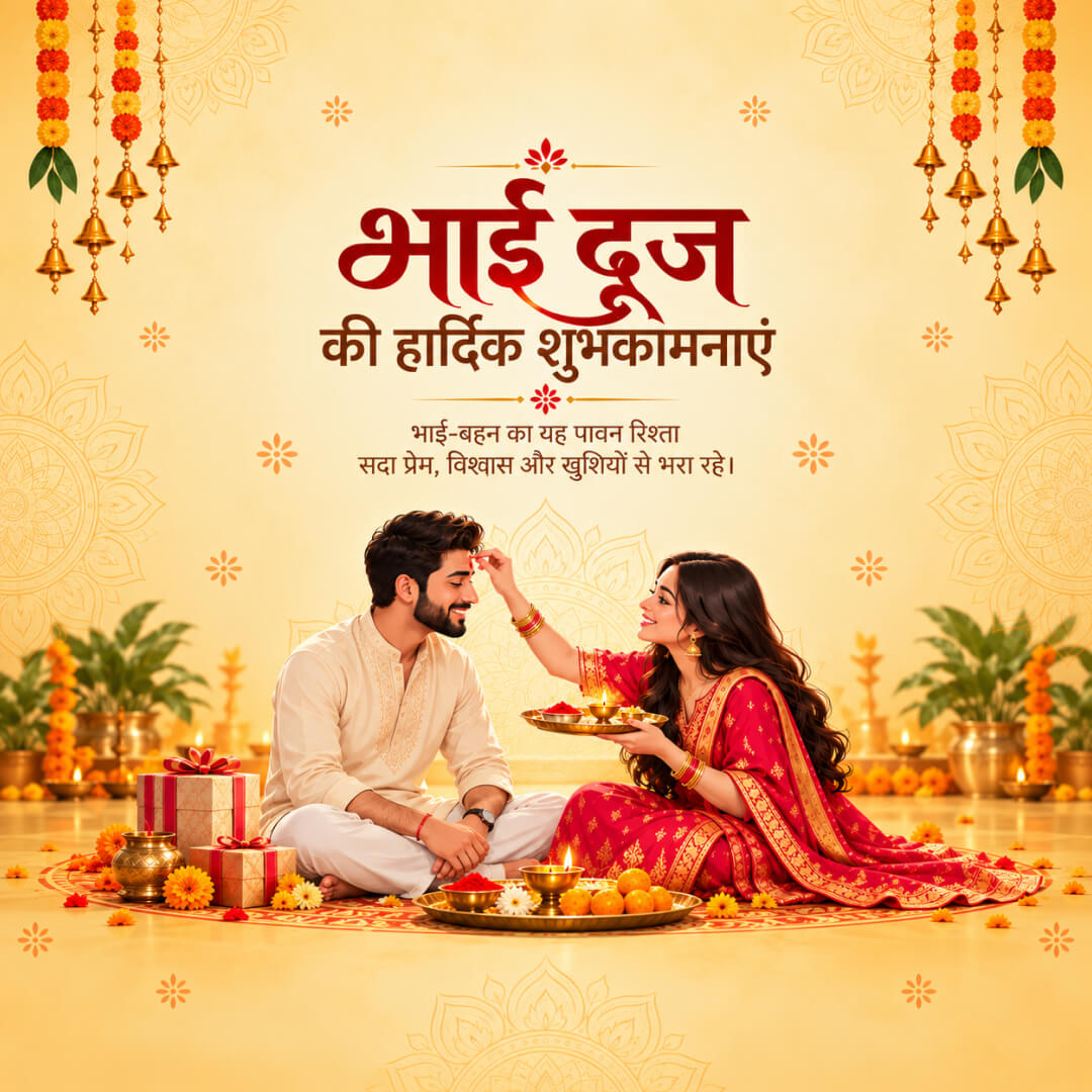 Bhai Dooj poster template