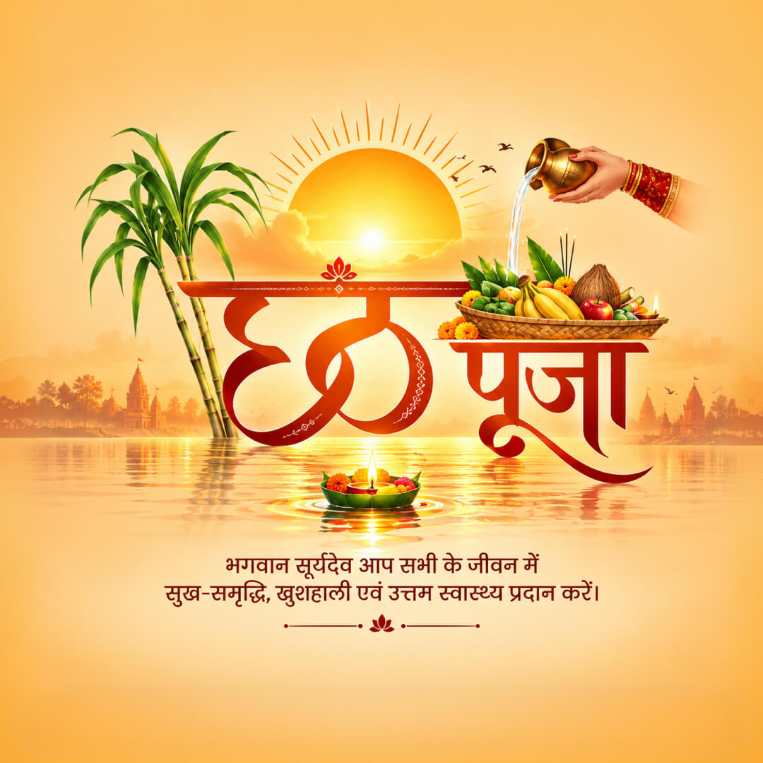 Chhath Pooja poster template