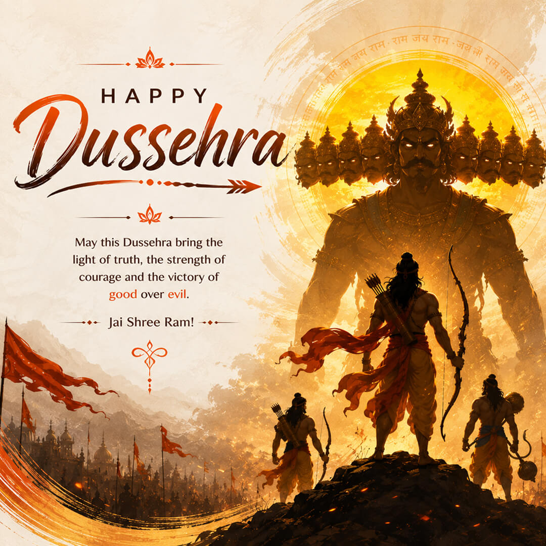 Dussehra poster template
