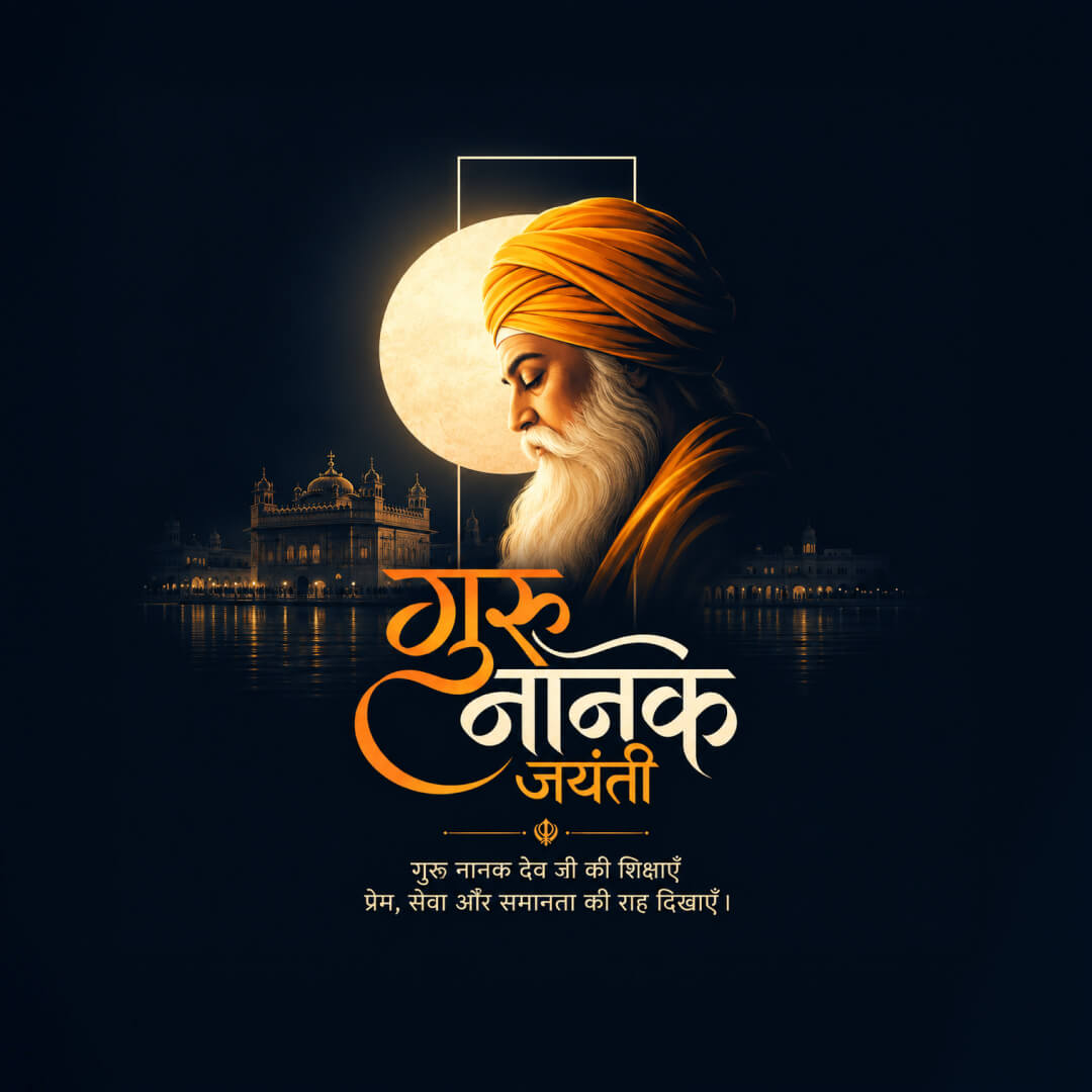 Guru Nanak Jayanti poster template